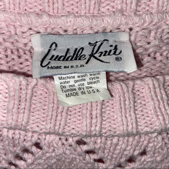 Vintage light pink knit sweater - Picture 8 of 9